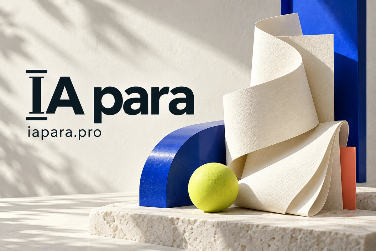 IA para, iapara.pro, composição de papel e formas cobalto